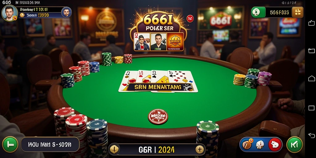 Screenshot gameplay <strong>666I</strong> menampilkan aksi seru saat bermain poker.