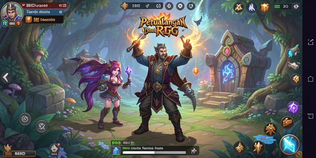 Screenshot menampilkan aksi seru dalam game RPG 88ID.