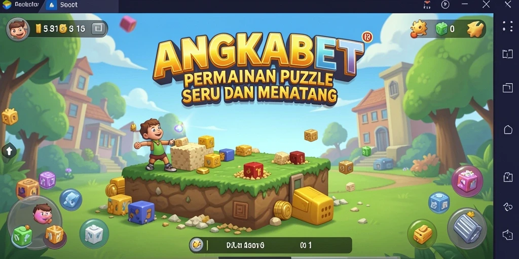 Screenshot gameplay ANGKABET menampilkan tantangan puzzle yang menarik.
