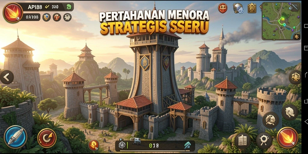 Tampilan gameplay menakjubkan dari API88 dalam pertempuran Tower Defense.