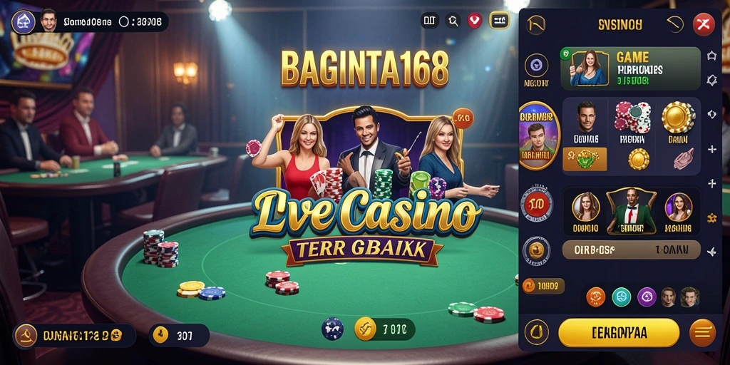Tampilan gameplay Live Casino yang menarik dan interaktif dari BAGINTA168.