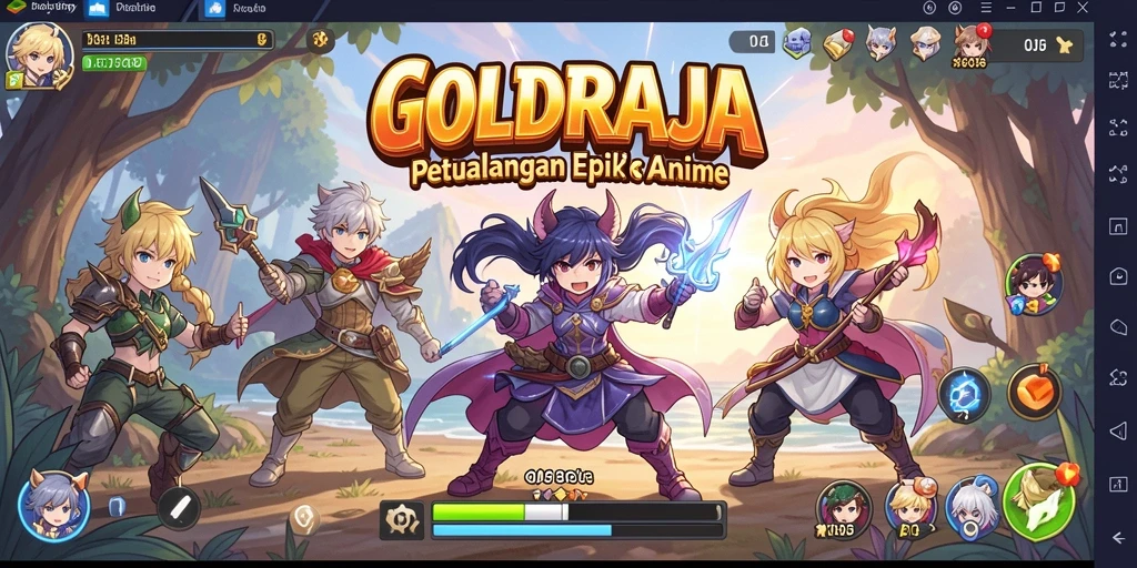 Menampilkan karakter-karakter Anime dalam aksi pertempuran yang seru.