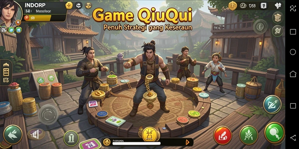 Screenshot gameplay QiuQiu yang menegangkan dan seru.