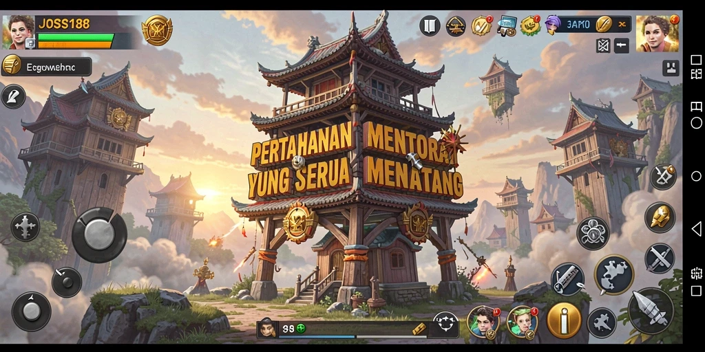 Gameplay seru JOSS188 dengan strategi menara yang mendebarkan.