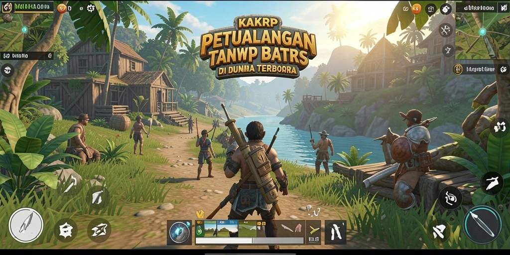 Screenshot gameplay KAKRP yang menampilkan petualangan di dunia terbuka.