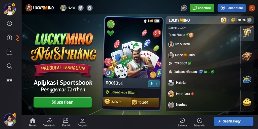Tampilan menarik dari gameplay taruhan di LUCKYMINO.