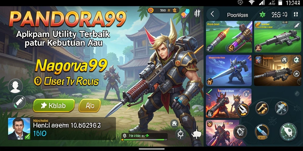 Tampilan antar muka PANDORA99 yang sederhana dan efisien.