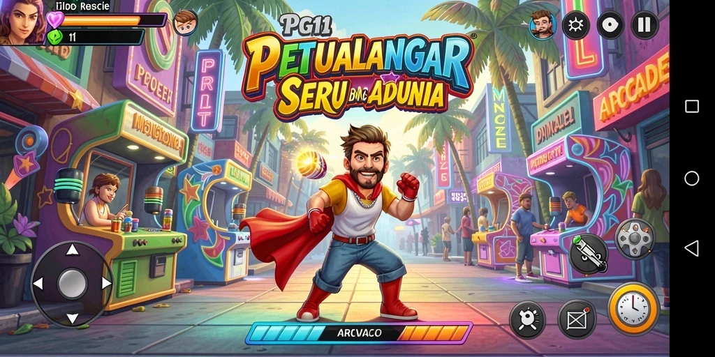 Screenshot PG11 menampilkan gameplay yang dinamis dan penuh aksi Arcade.