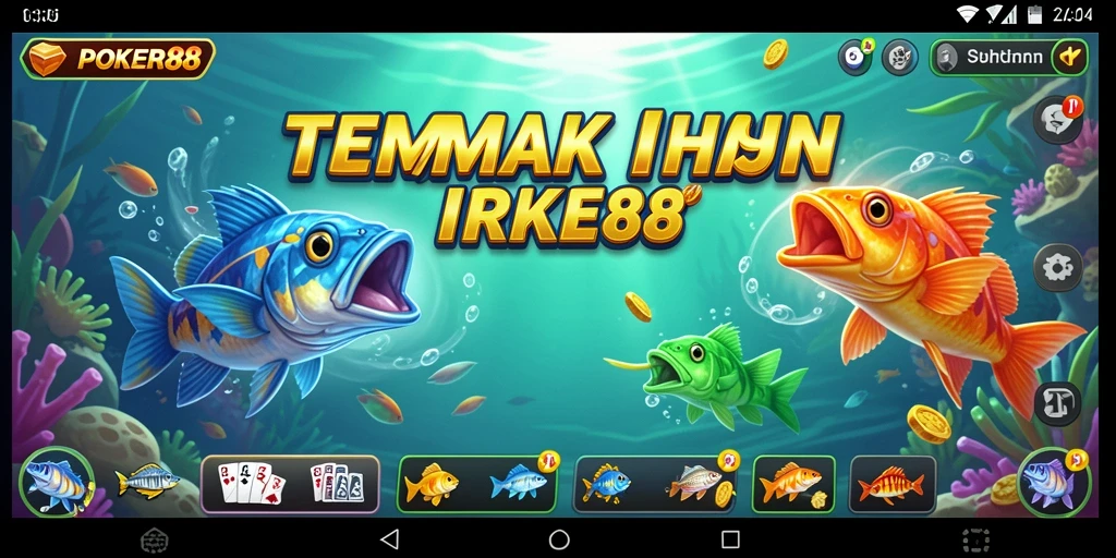 Tampilan menarik dari gameplay Tembak Ikan POKER88.