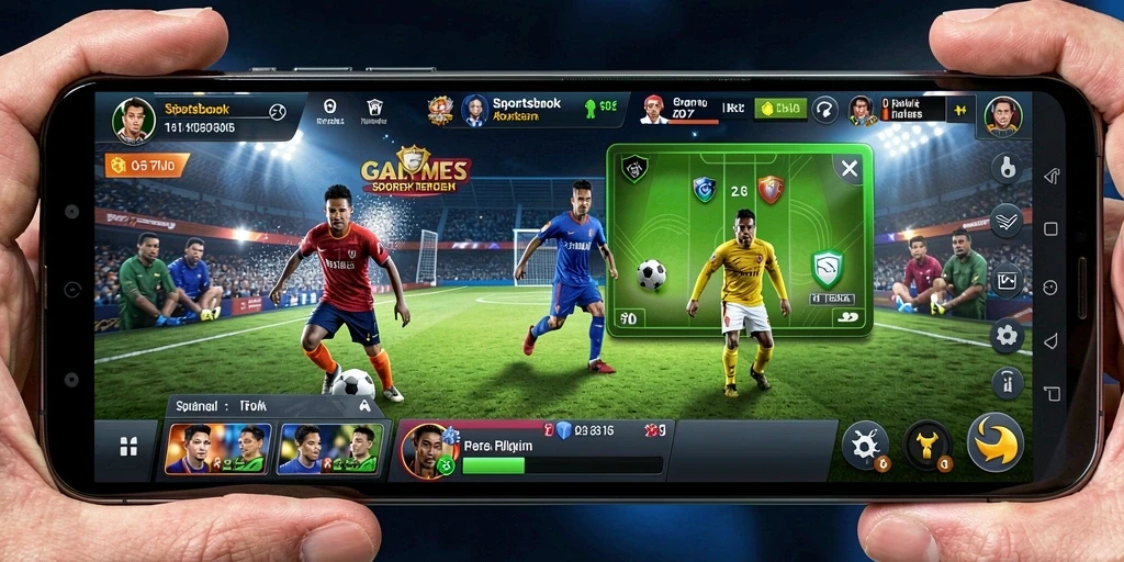 Tampilan gameplay interaktif dari aplikasi Sportsbook S13.