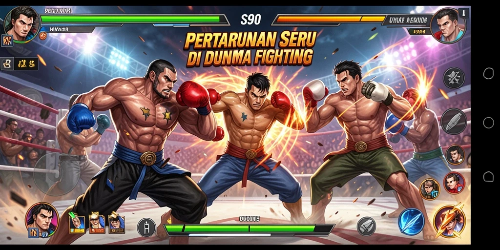 Tangkapan layar utama S80 yang menunjukkan aksi pertarungan seru.